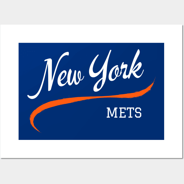 Mets Retro Wall Art by CityTeeDesigns